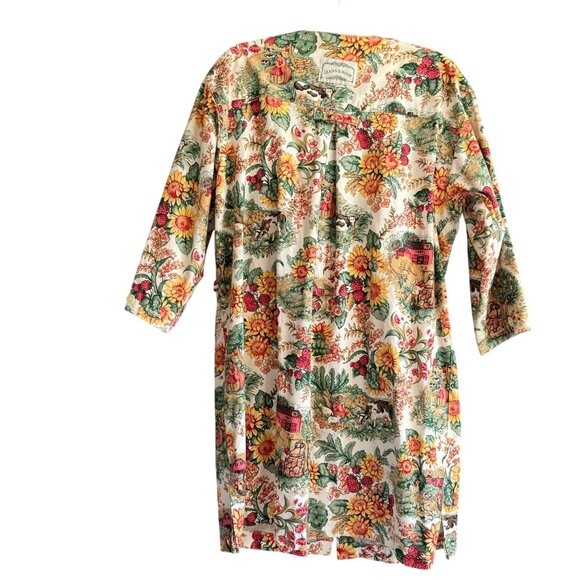 Gianna Rose 100% Cotton Smock Lagenlook Artist Gardening Jacket Multicolor - Picture 10 of 10